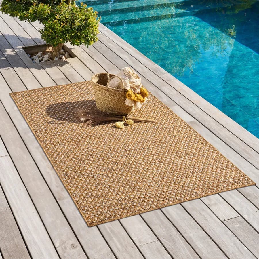 Tappeto da esterno o interno 170x120 cm in polipropilene naturale - Nikol