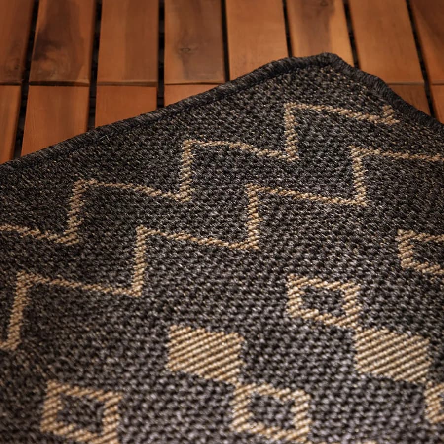 Tappeto da esterno 300x200 cm con fantasia antracite e beige