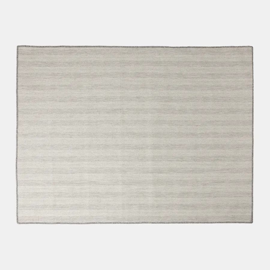 Tappeto da esterno o interno 150x200 cm in tessuto idrorepellente grigio con motivo a spiga - Rupert