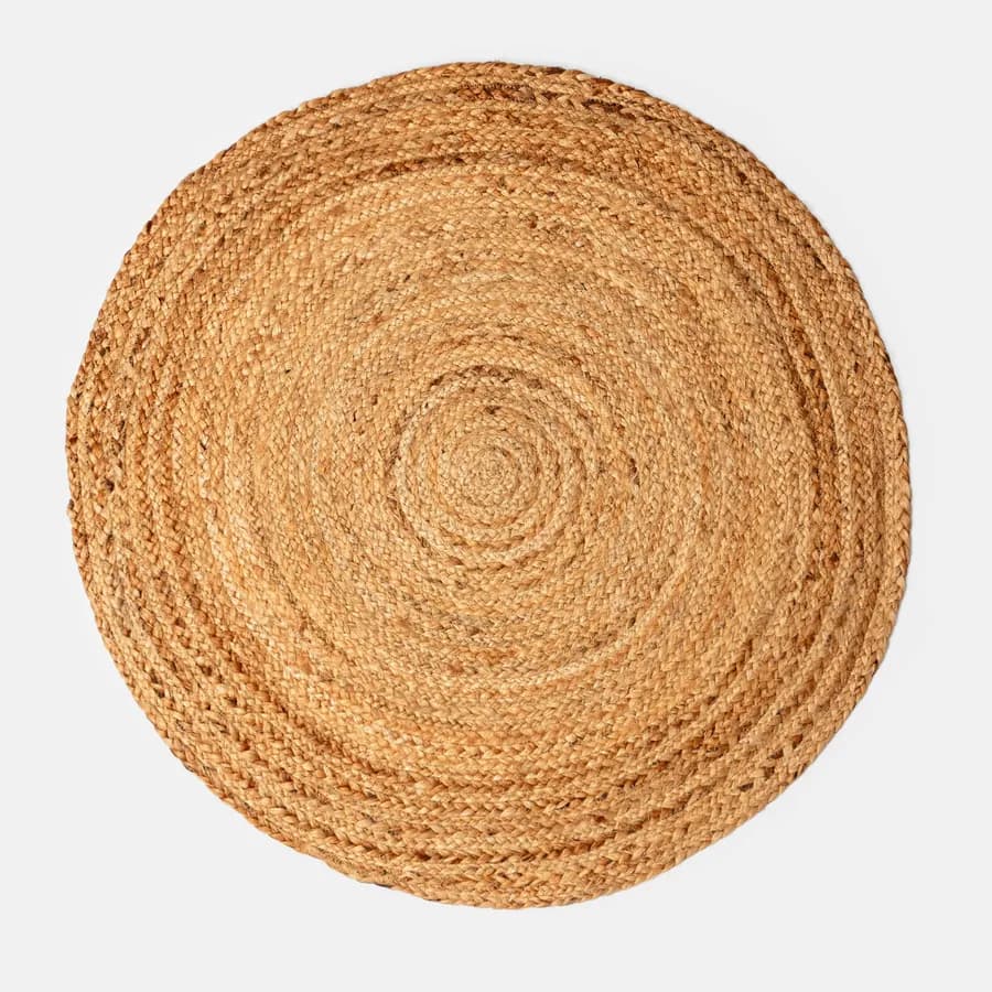Tappeto da esterno o interno rotondo 80 cm in juta naturale