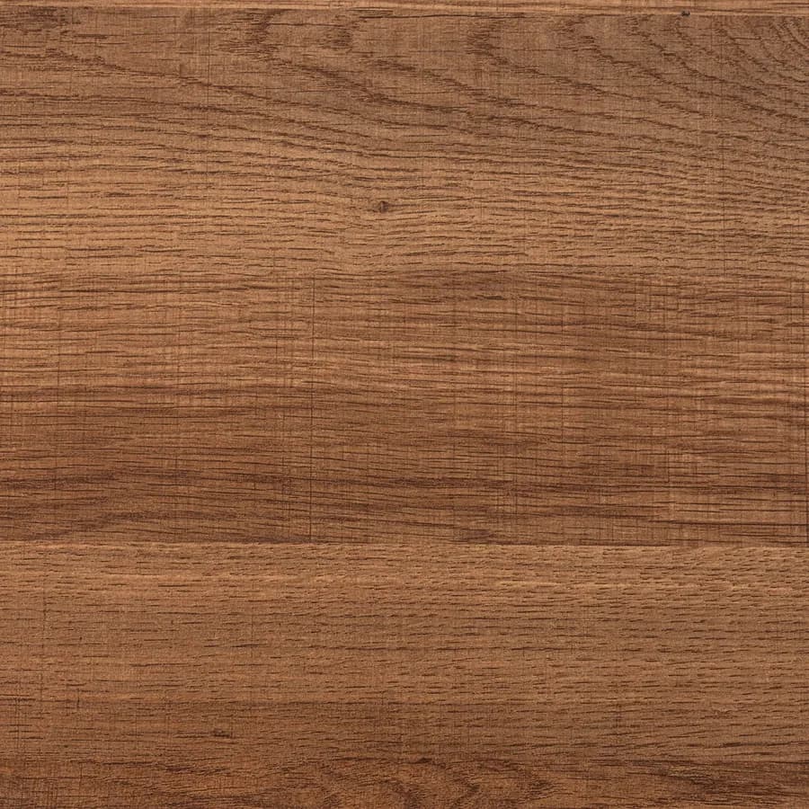 Tavolino 100x40h cm effetto rovere con ripiano in vetro - Bush