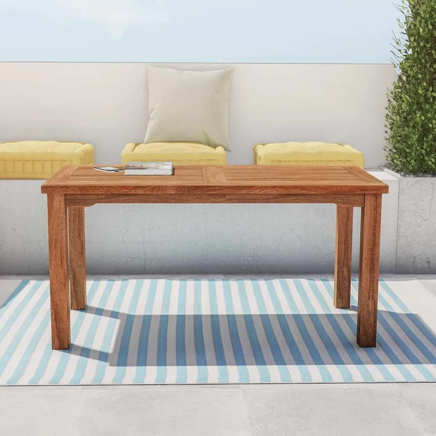 Tavolino da giardino 100x50 cm in legno teak - Louis