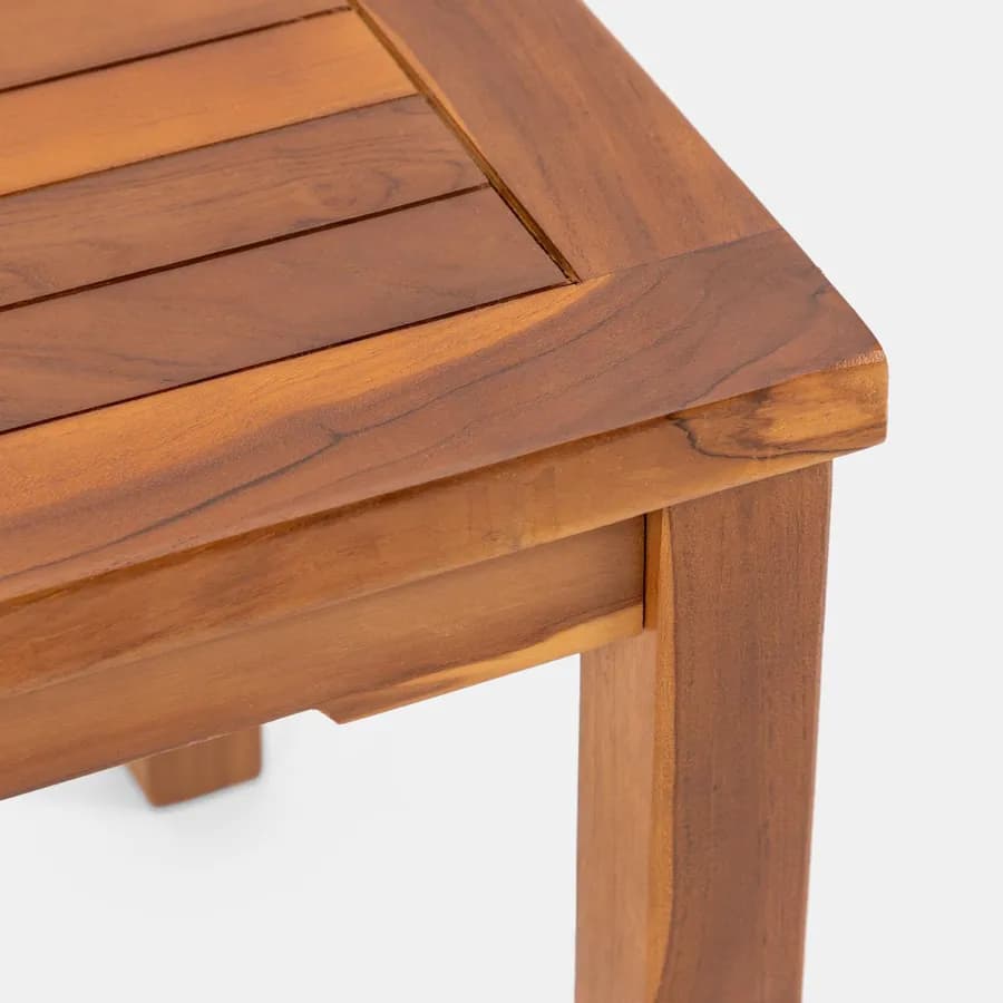 Tavolino da giardino 100x50 cm in legno teak - Louis