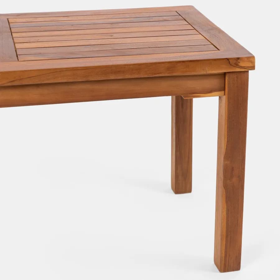 Tavolino da giardino 100x50 cm in legno teak - Louis