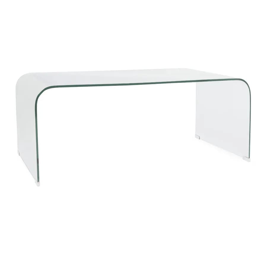 Tavolino 120x60 cm in vetro trasparente - City