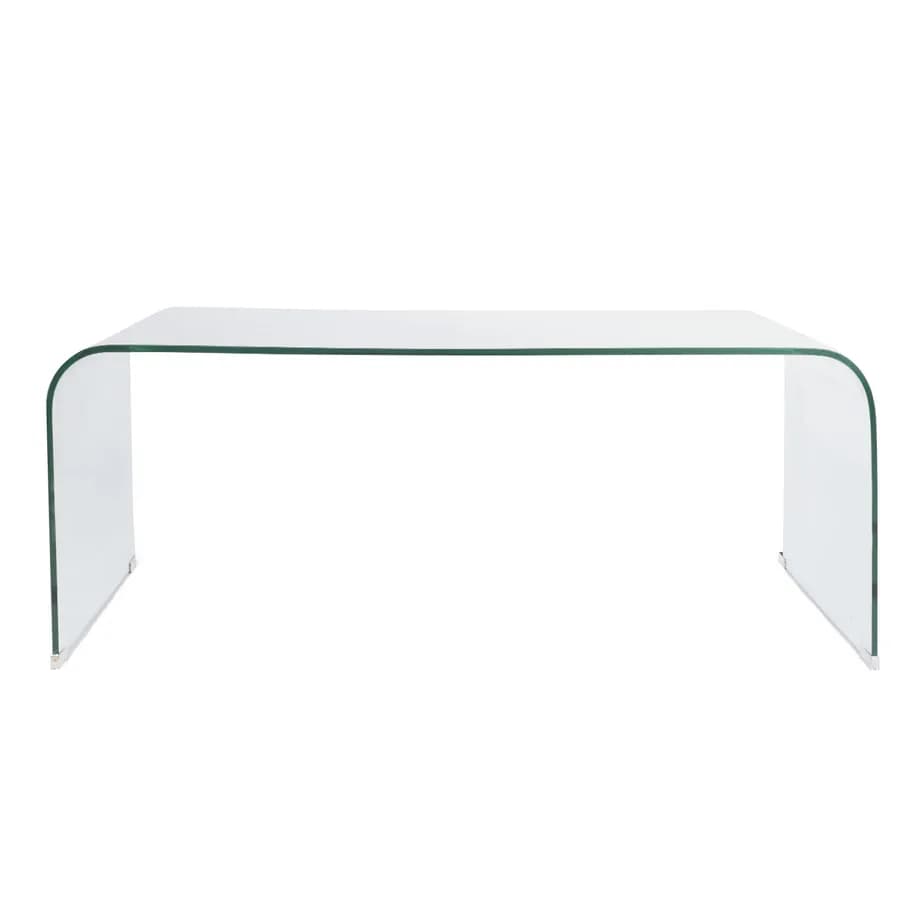 Tavolino 120x60 cm in vetro trasparente - City