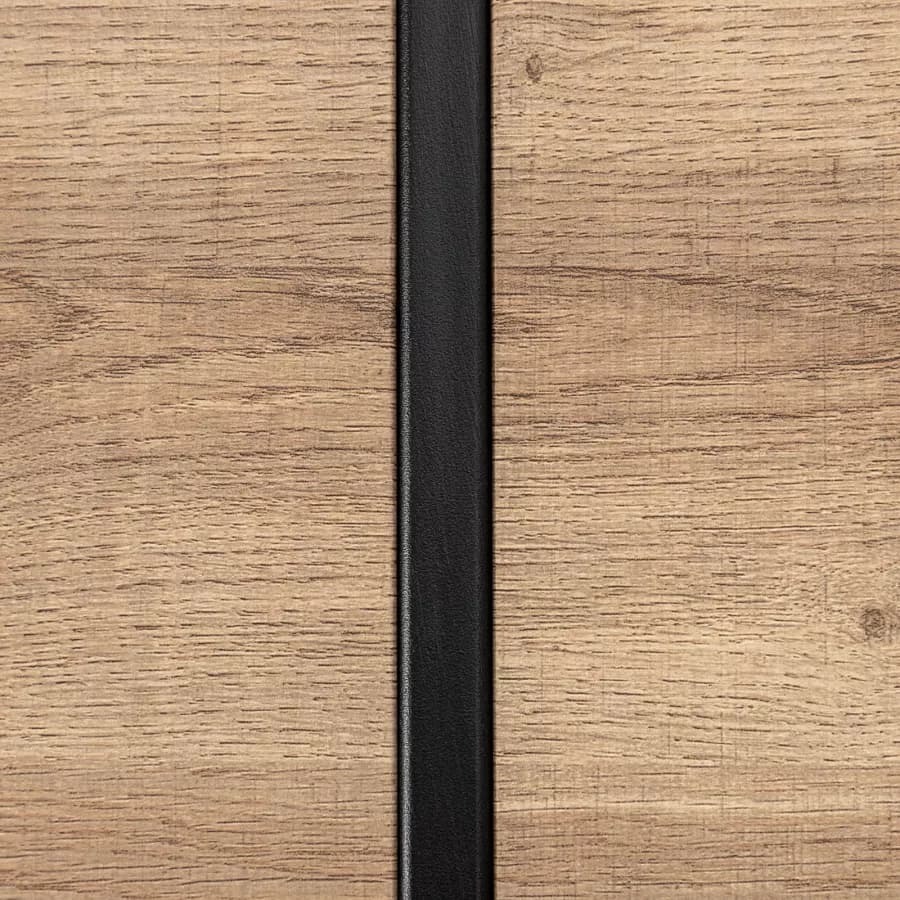 Tavolino 120x60 cm top rovere e gambe in metallo nere - Morfeo