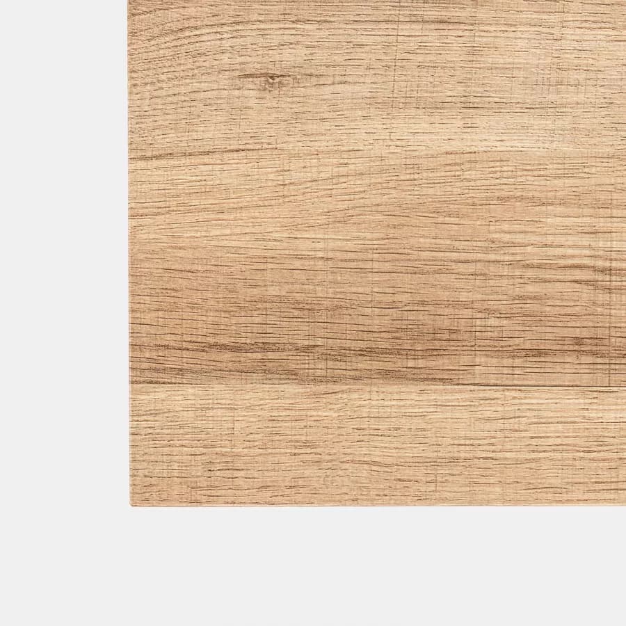 Tavolino 120x60 cm top rovere e gambe in metallo nere - Morfeo