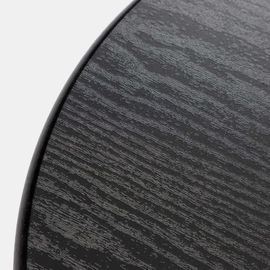 Tavolino rotondo 45 cm in metallo nero con piano contenitore - Snoop