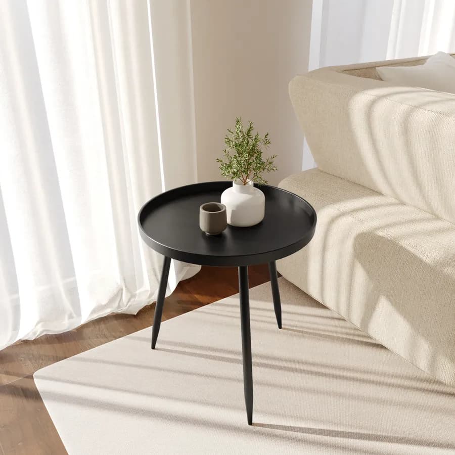 Tavolino 46x50h cm in metallo nero - Kripper