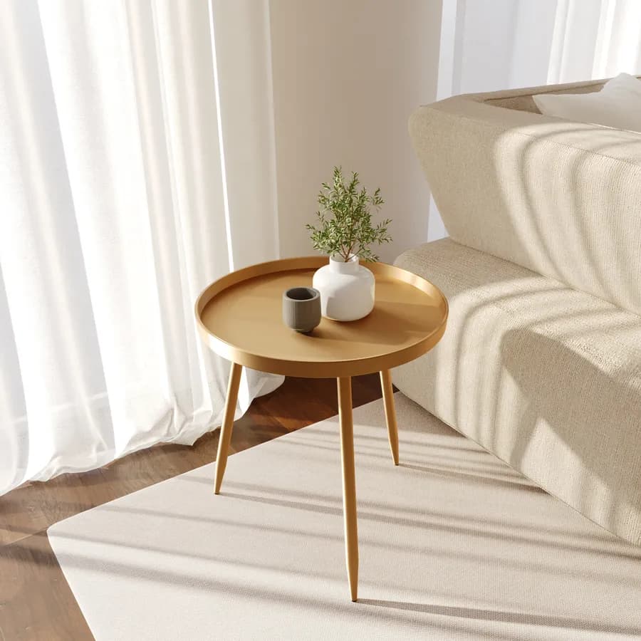 Tavolino 46x50h cm in metallo oro - Kripper