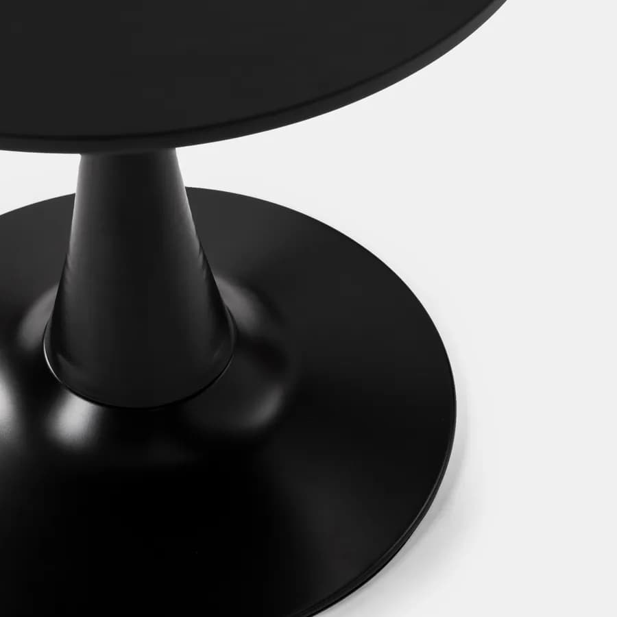 Tavolino 50x47h cm con base in metallo nero - Tulipano
