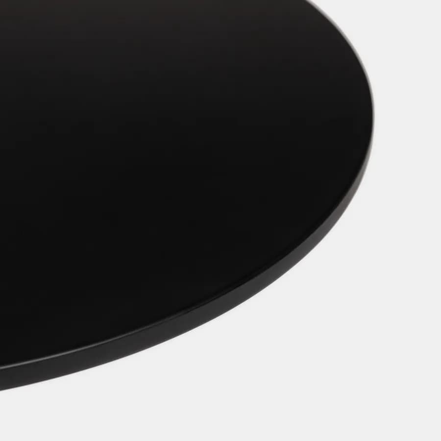 Tavolino 50x47h cm con base in metallo nero - Tulipano