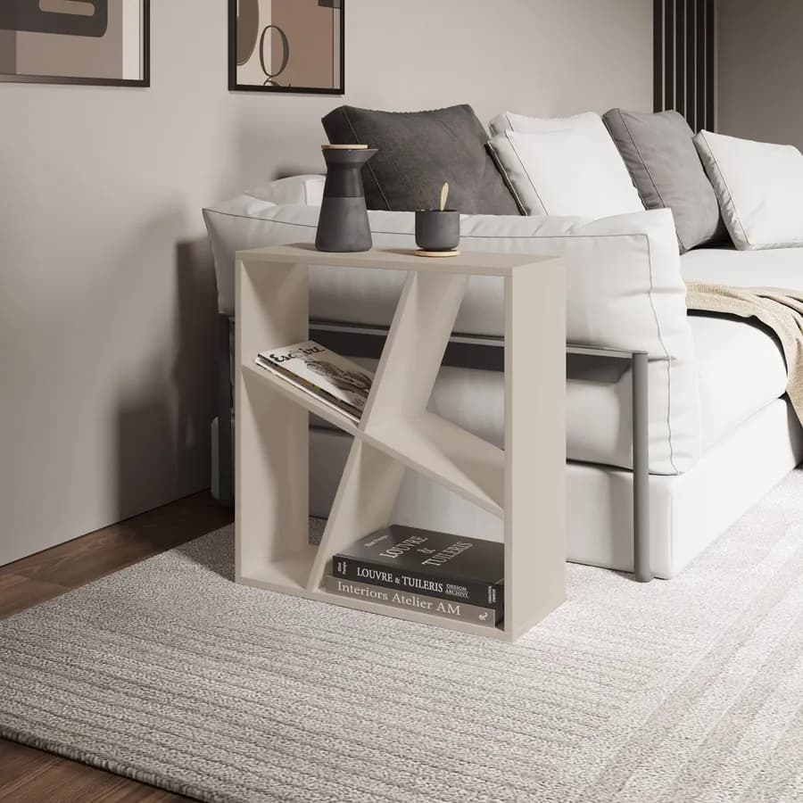 Tavolino 55x22cm cm in legno cashmere - Kantiko