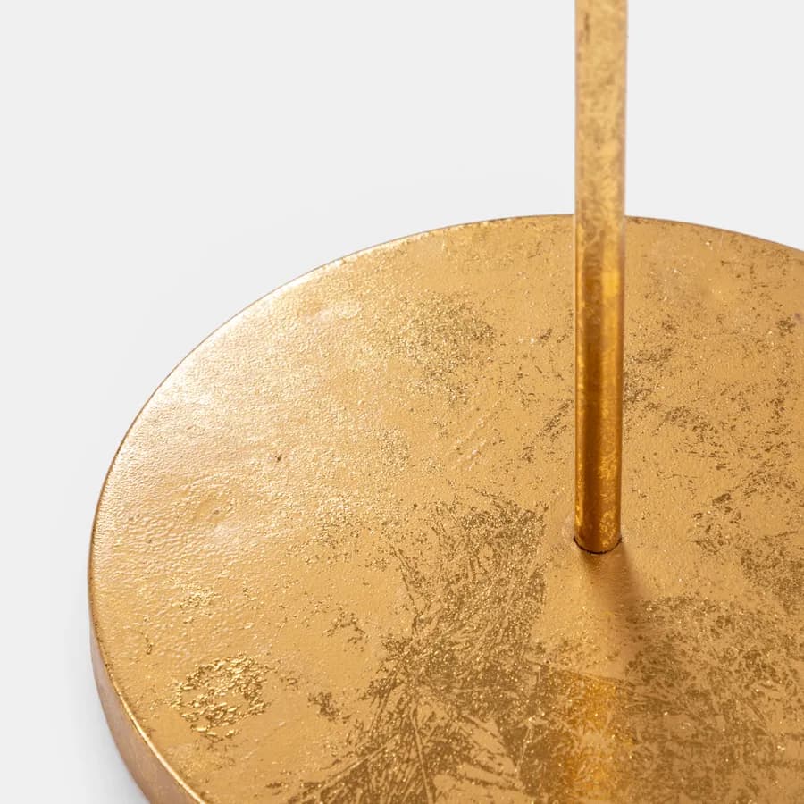 Tavolino 55x72h cm oro con piano in vetro specchiato - Richmond