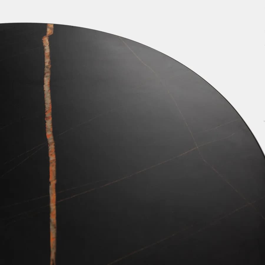 Tavolino rotondo 60 cm in legno nero - Gourmel
