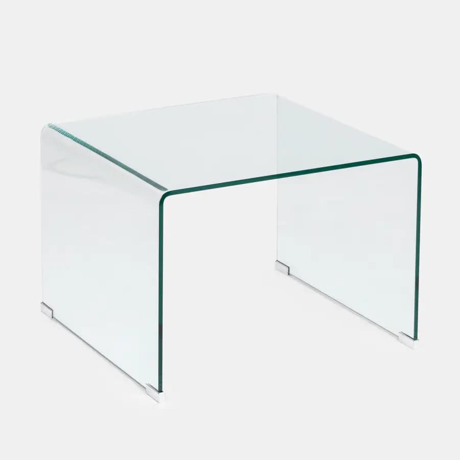 Tavolino 60x60 cm in vetro trasparente - City