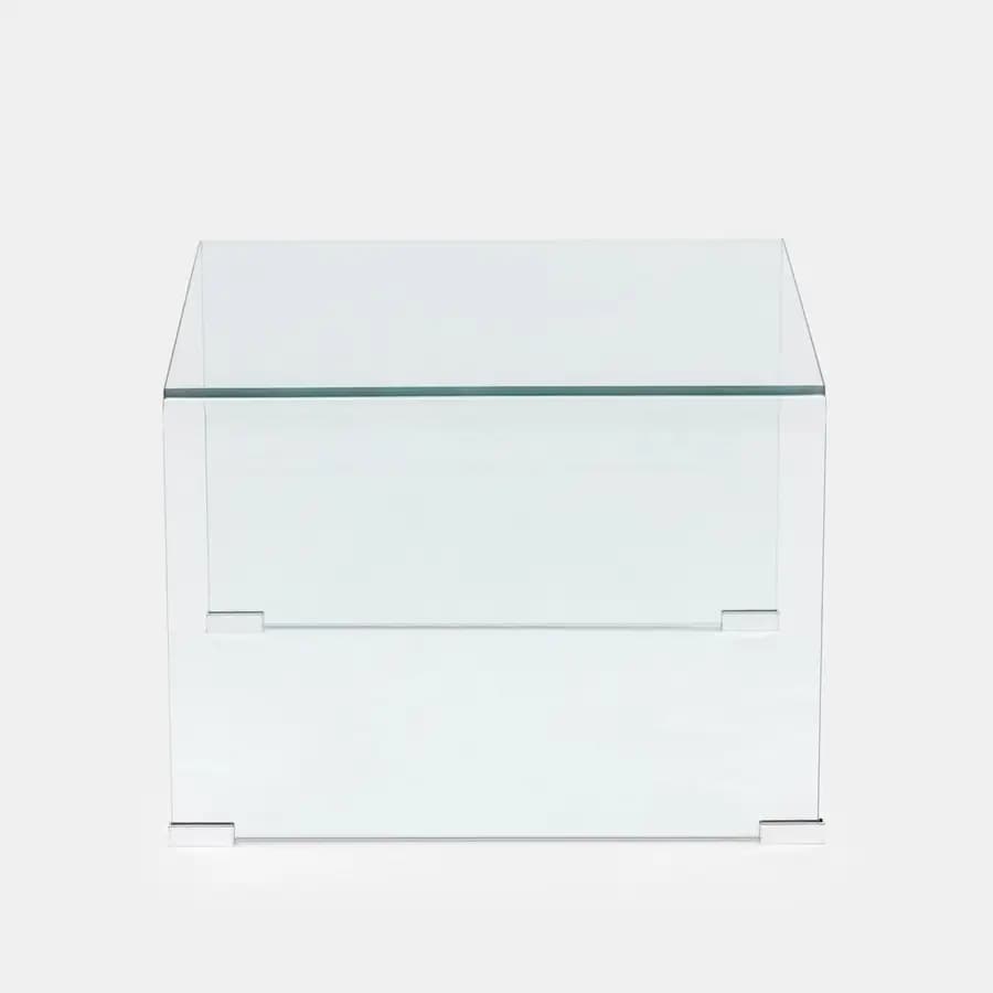 Tavolino 60x60 cm in vetro trasparente - City