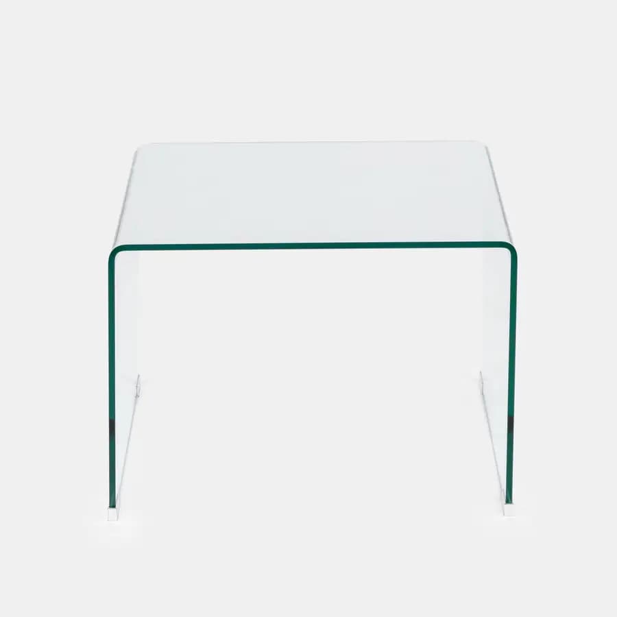 Tavolino 60x60 cm in vetro trasparente - City