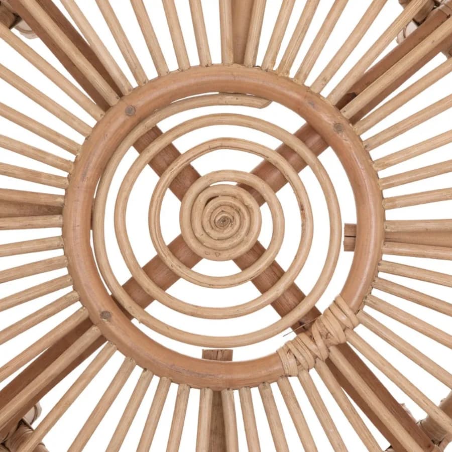 Tavolino rotondo 74 cm in legno rattan - Reca