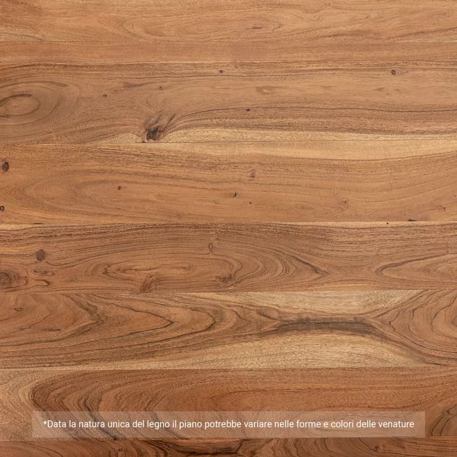 Tavolino 80x80 cm in legno di acacia - Freia Stone