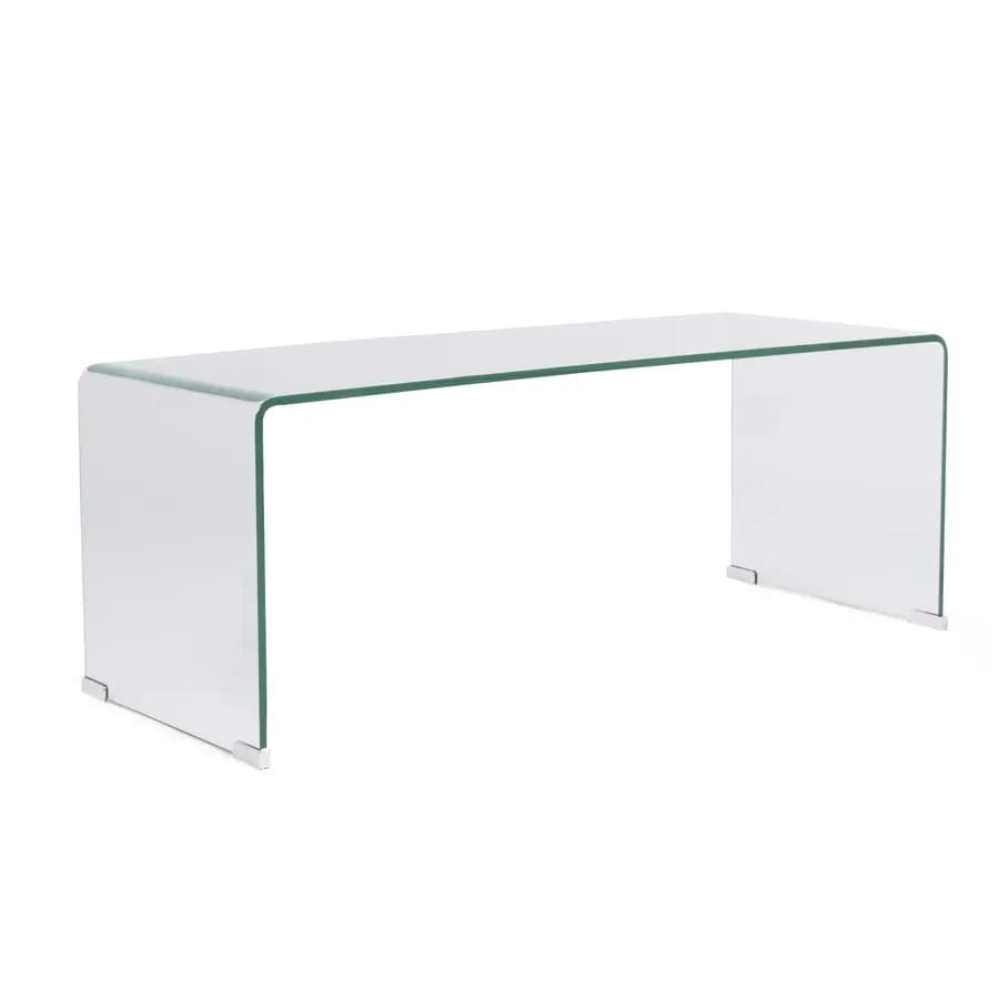 Tavolino 100x40 cm in vetro trasparente - City