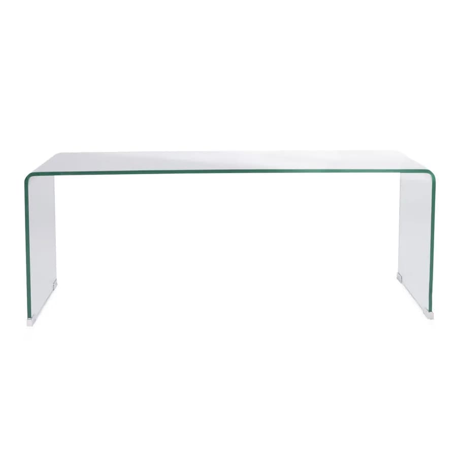 Tavolino 100x40 cm in vetro trasparente - City