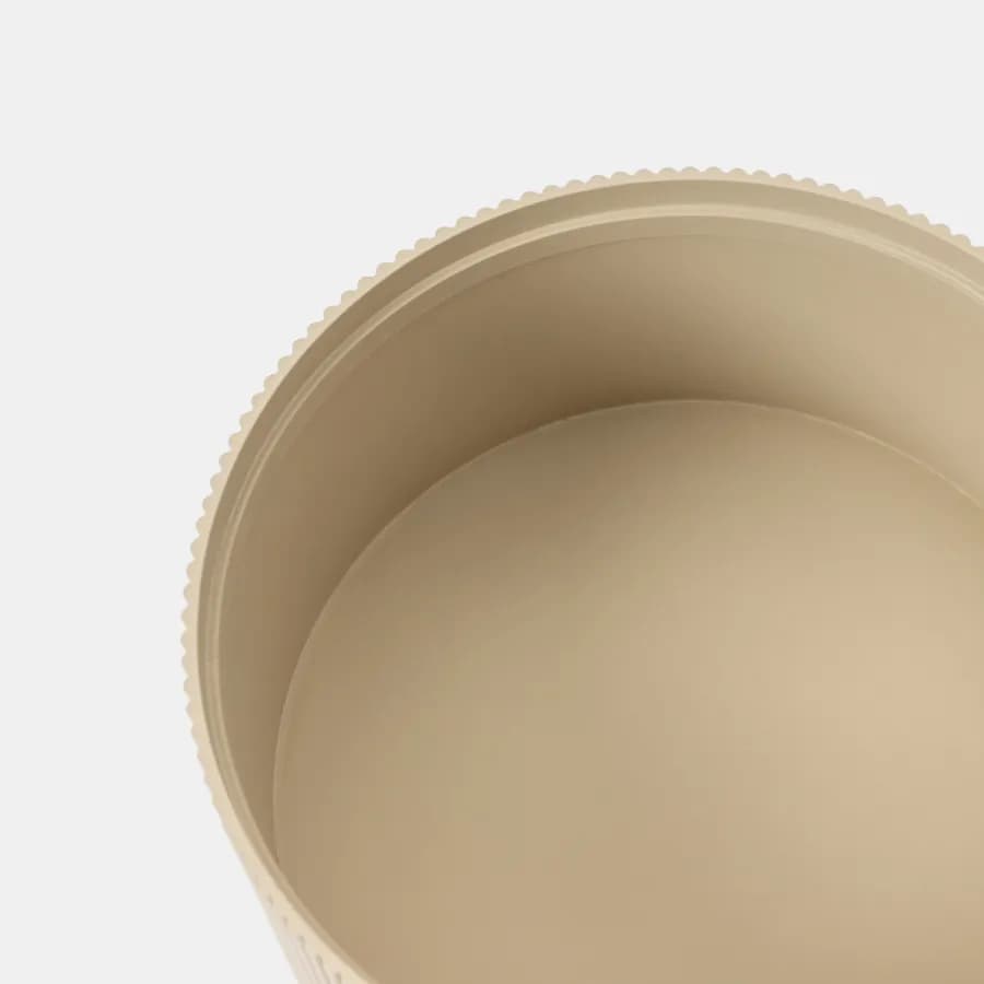 Tavolino contenitore 38 cm in legno cannettato beige con top effetto frassino - Birmingham