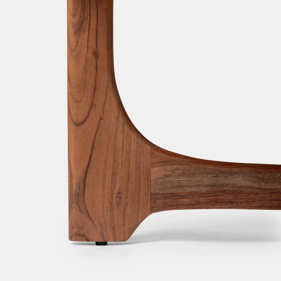 Tavolino rotondo 80 cm in legno di acacia naturale - Karan