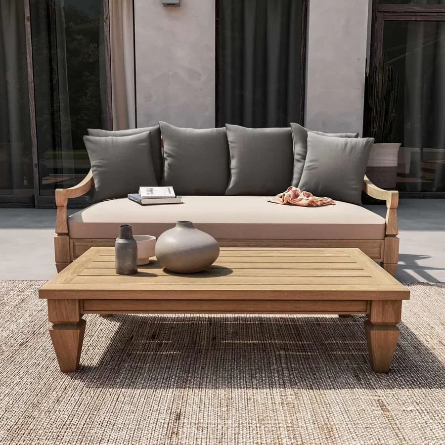 Tavolino da esterno 120x80 cm in teak - Iguazu