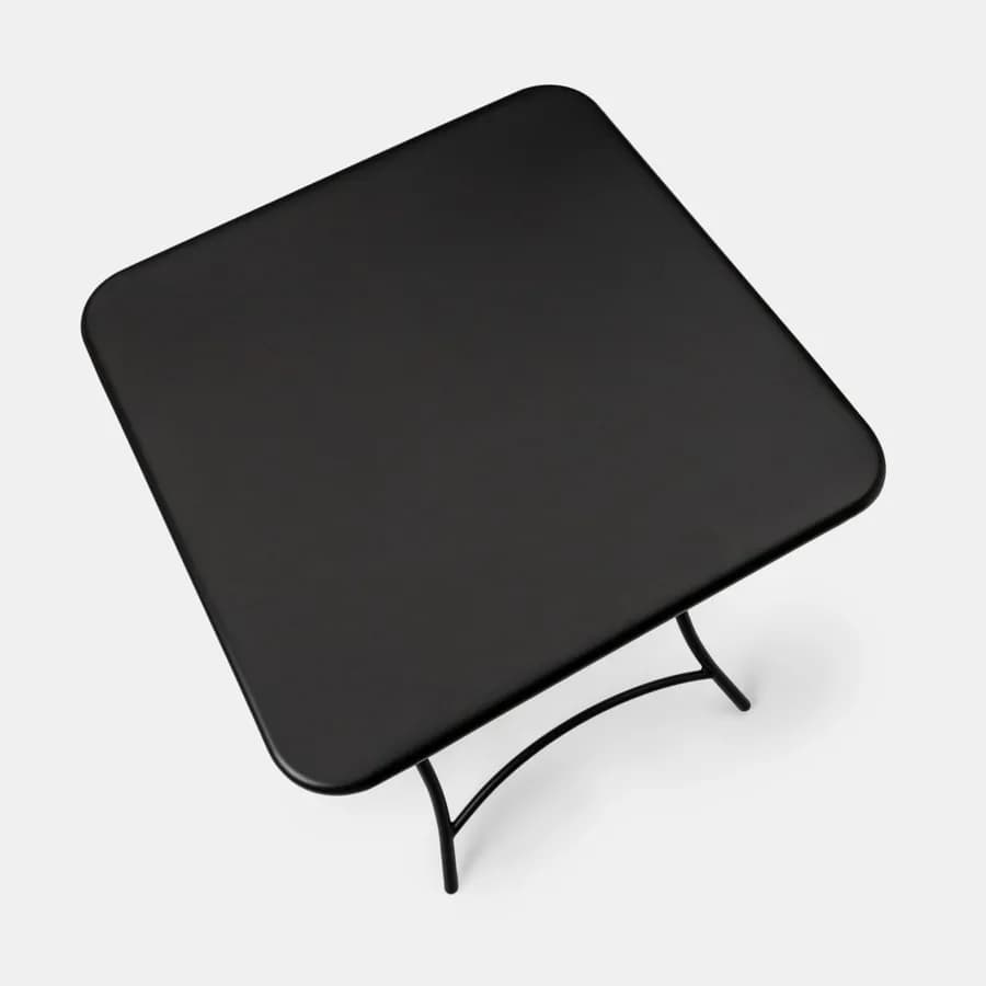 Tavolo da esterno pieghevole 60x60 in acciaio nero - Faber