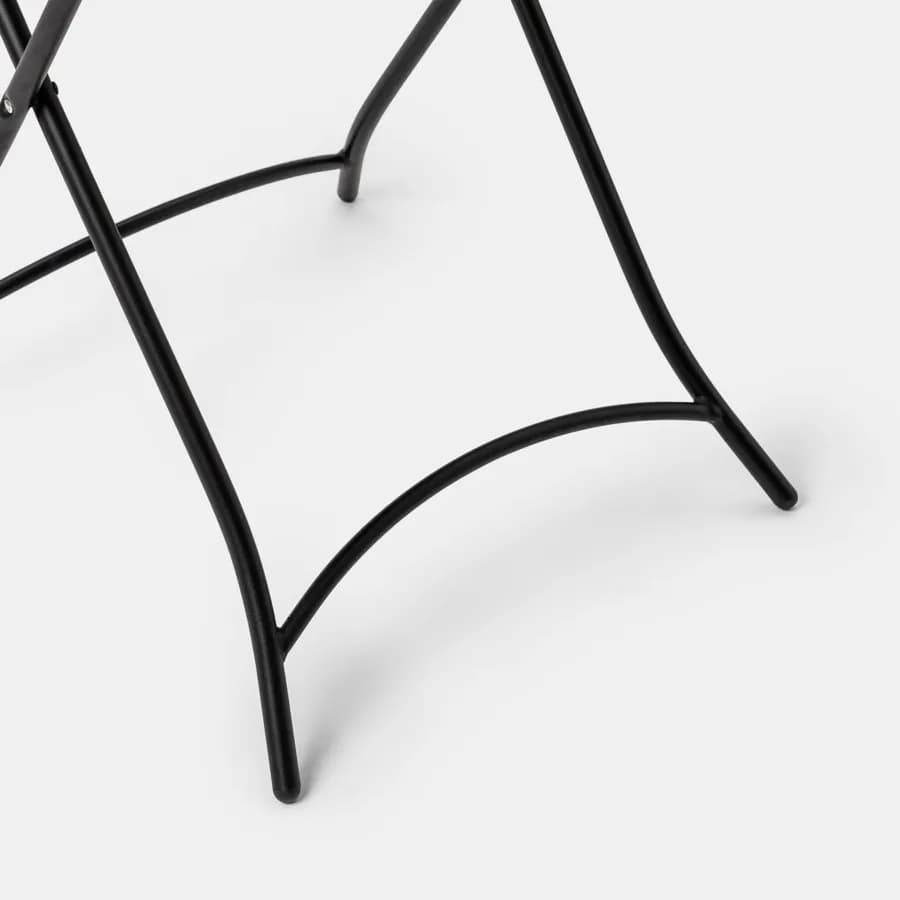 Tavolo da esterno pieghevole 60x60 in acciaio nero - Faber