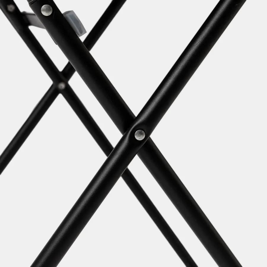 Tavolo da esterno pieghevole 60x60 in acciaio nero - Faber