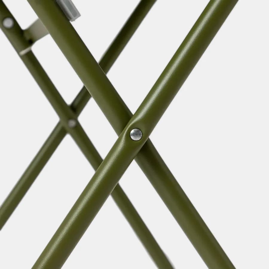 Tavolo da esterno pieghevole 60x60 in acciaio verde oliva - Faber