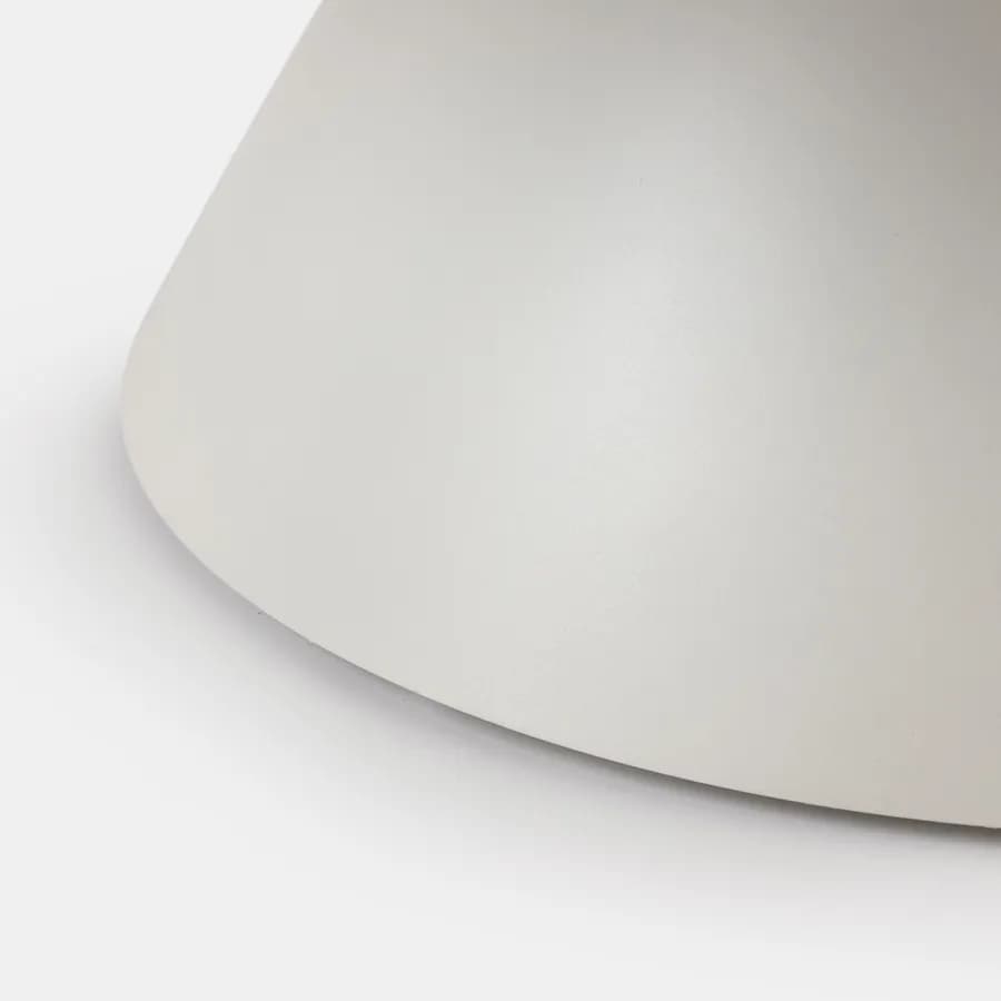 Tavolino da esterno rotondo 80 cm in alluminio bianco opaco - Dagre
