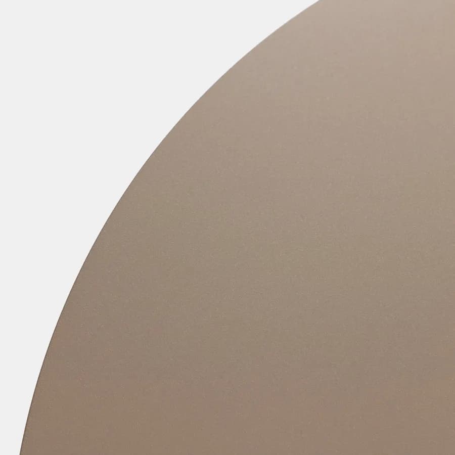 Tavolino da esterno rotondo 80 cm in alluminio tortora opaco - Dagre