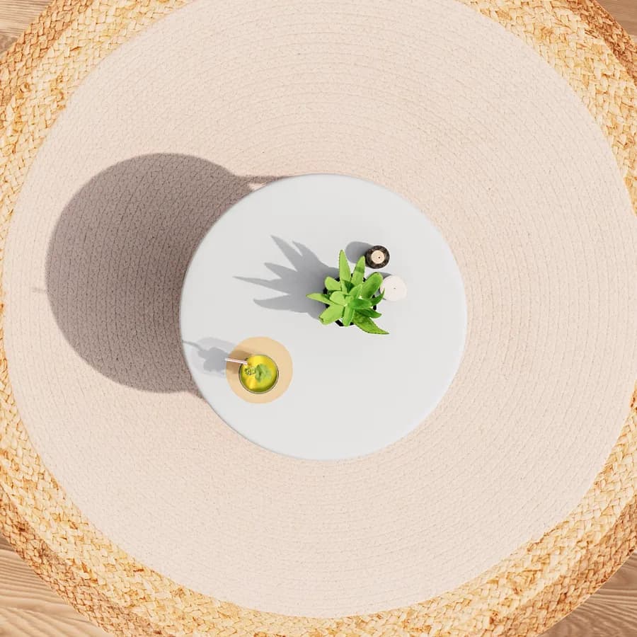 Tavolino da giardino 45x45h cm in acciaio bianco - Emoji