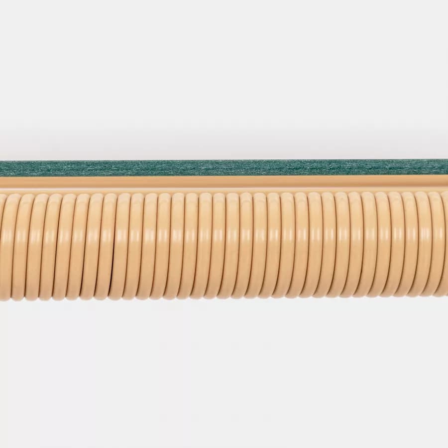 Tavolino da giardino 88x48 cm in acciaio antracite con top in vetro - Evans
