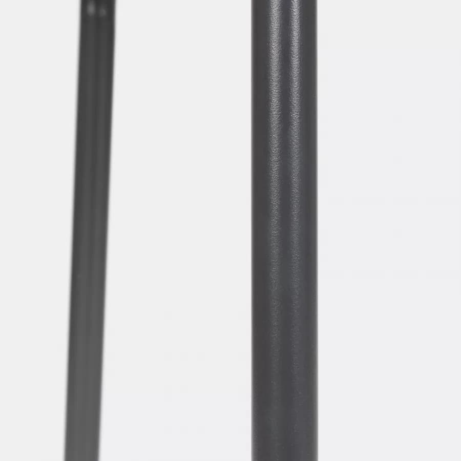 Tavolino da giardino 88x48 cm in acciaio antracite con top in vetro - Evans