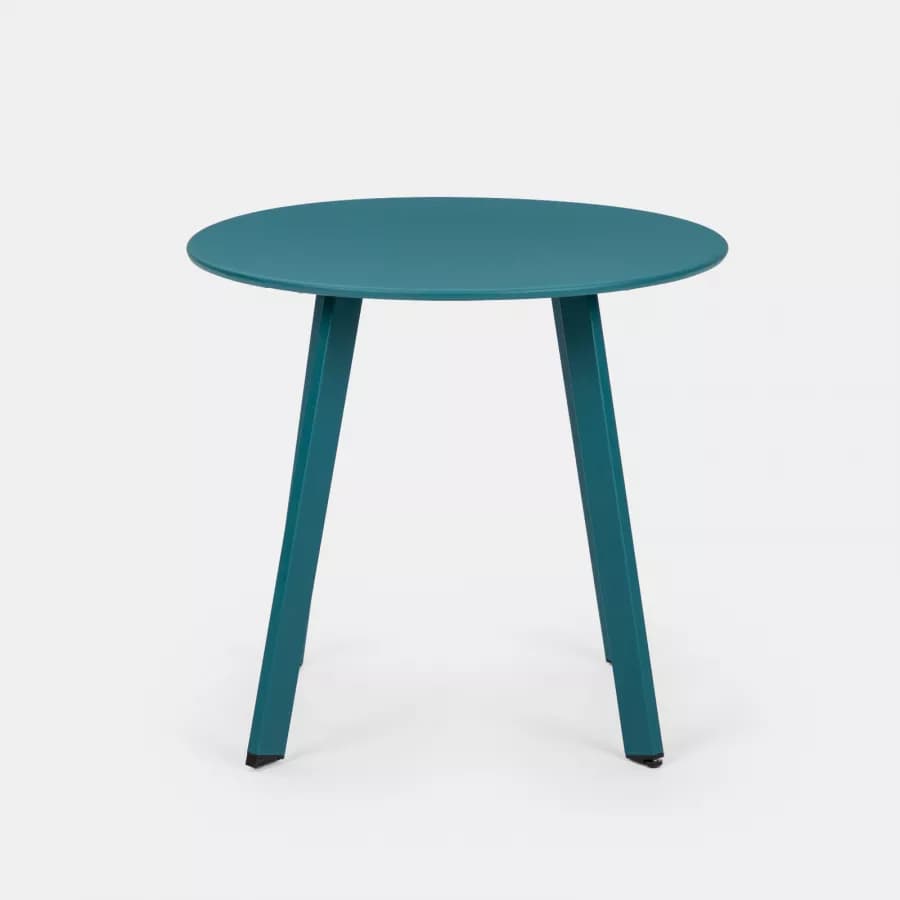 Tavolino da giardino 50x45h cm in acciaio blu petrolio - Goblin