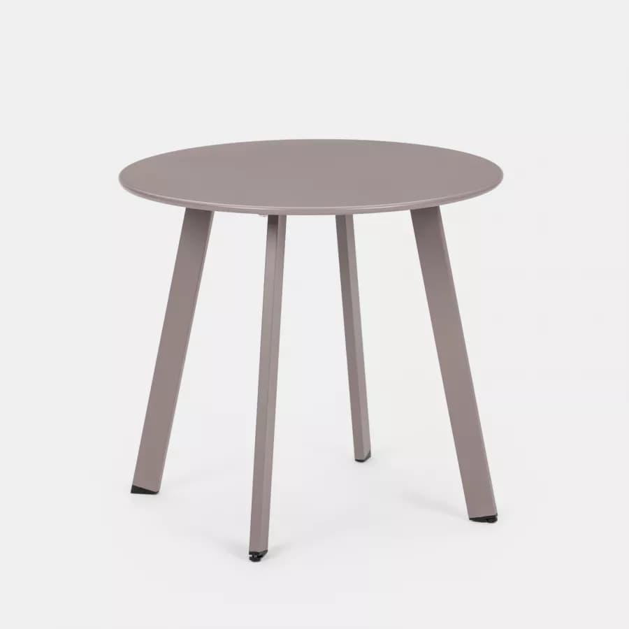 Tavolino da giardino 50x45h cm in acciaio tortora - Goblin