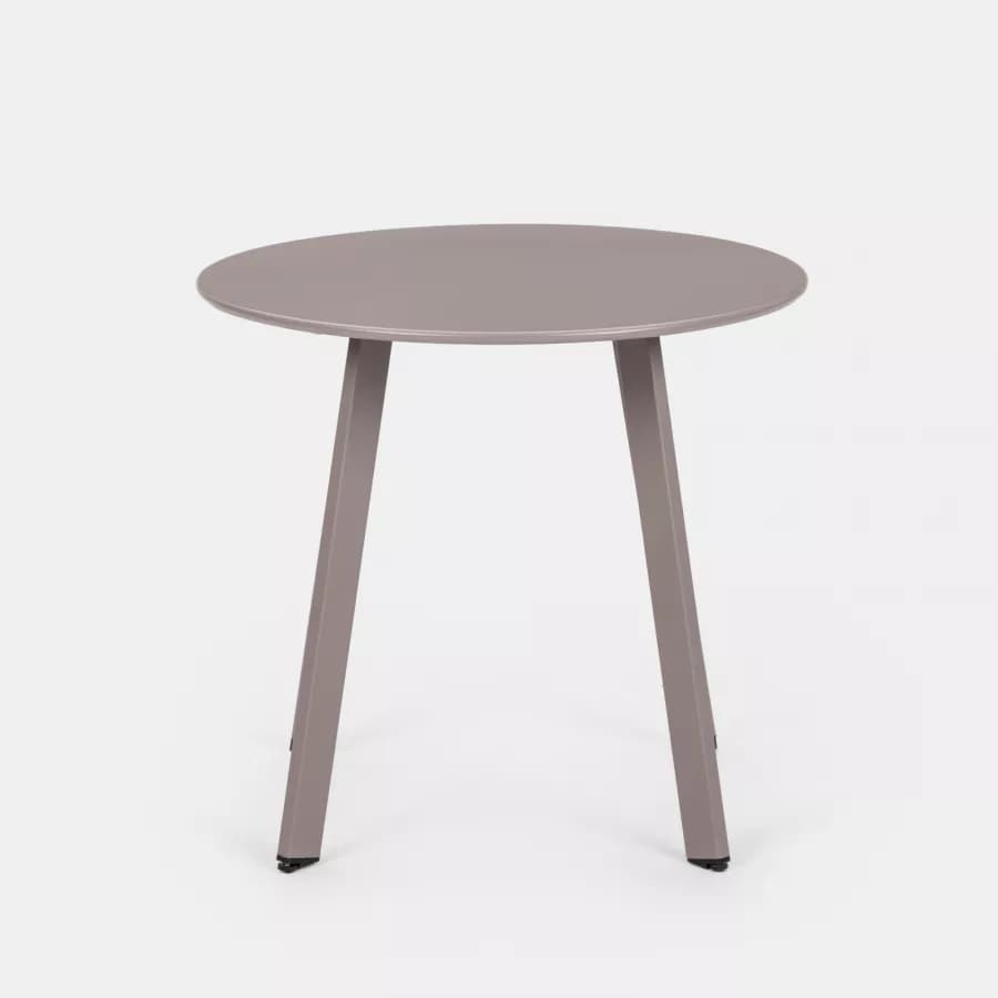 Tavolino da giardino 50x45h cm in acciaio tortora - Goblin