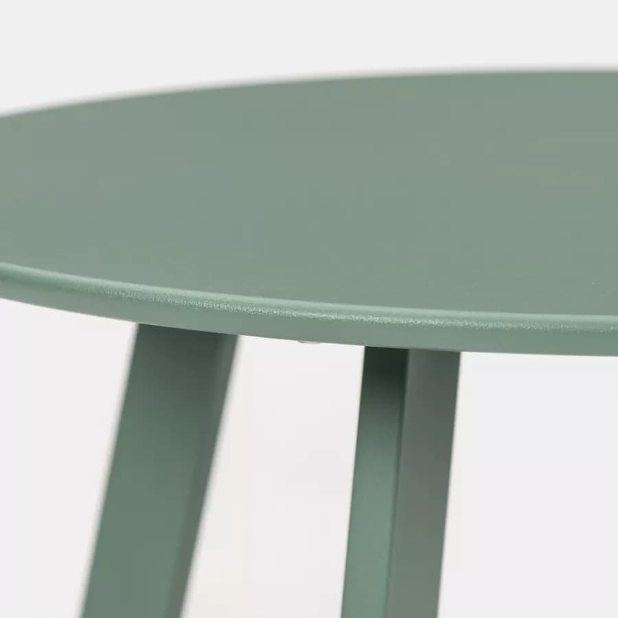 Tavolino da giardino 50x45h cm in acciaio verde marino - Goblin