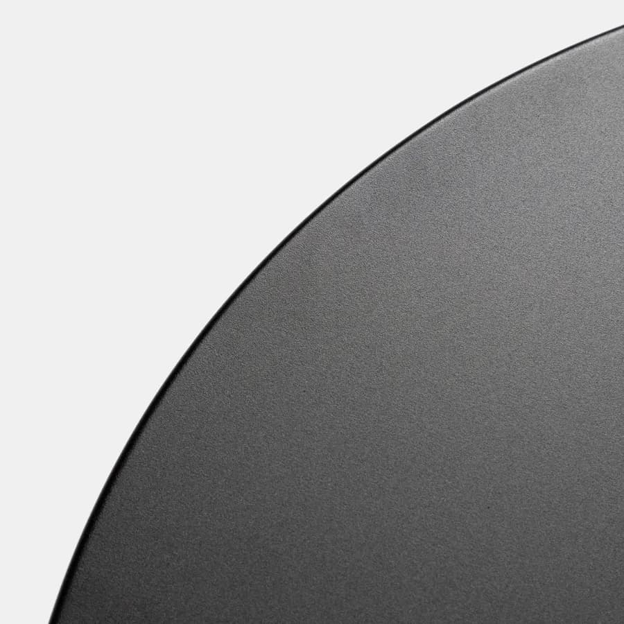 Tavolino da giardino rotondo 70 cm in acciaio nero - Lagon
