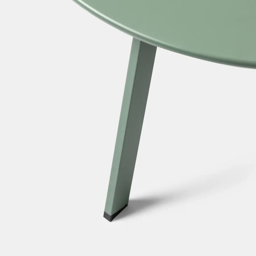 Tavolino da giardino rotondo 70 cm in acciaio verde marino - Lagon