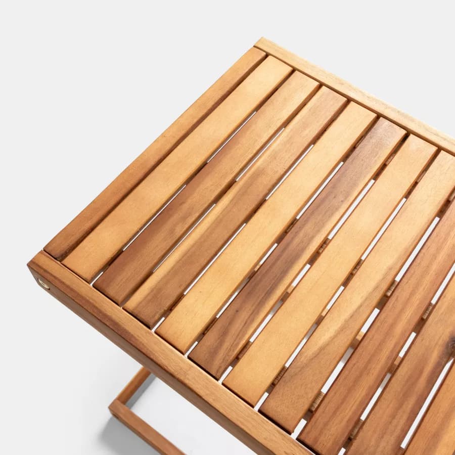Tavolino da giardino in legno massello di acacia 40x43 cm - Nauru