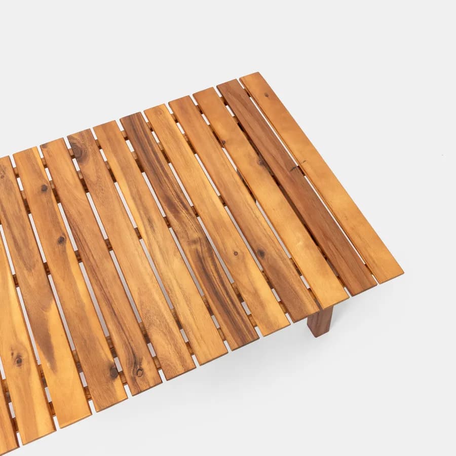 Tavolino in legno massello di acacia 100x40 cm - Nauru