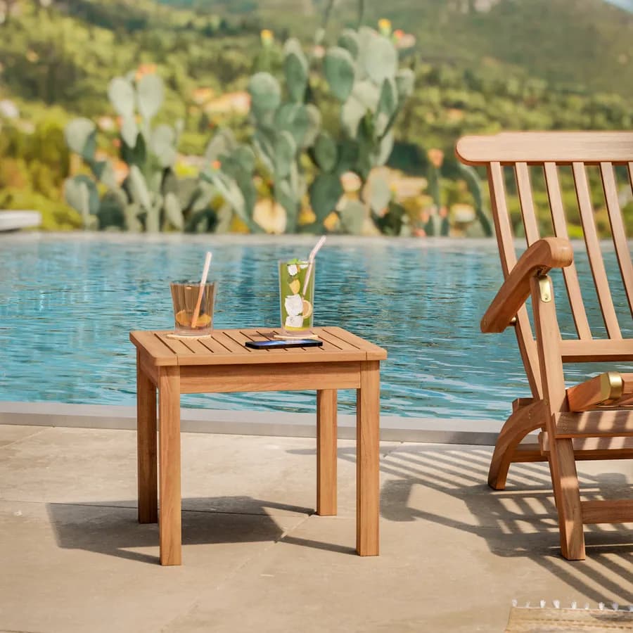 Tavolino 45x45 cm in legno di acacia - Paja