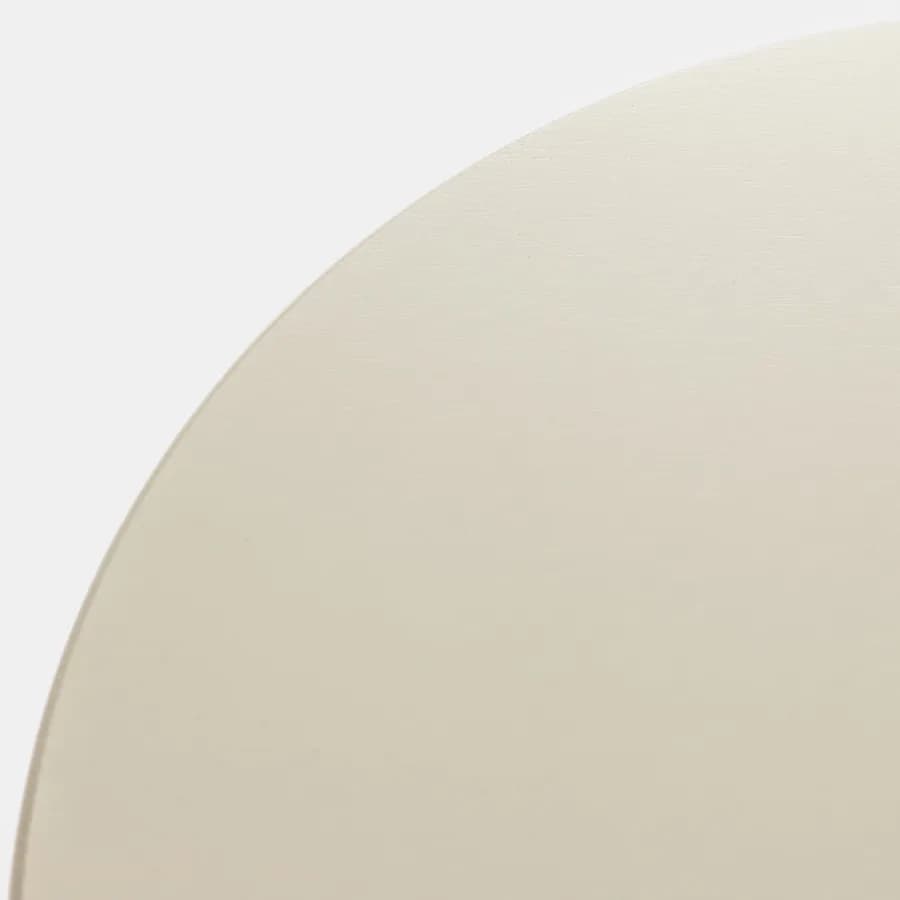 Tavolino rotondo 39 cm beige con modanature - Minek