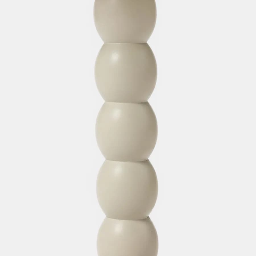 Tavolino rotondo 39 cm beige con modanature - Minek
